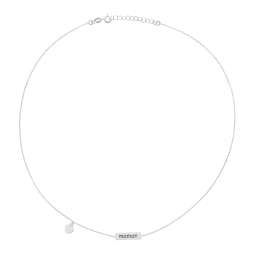 Collier en argent rhodié, maman