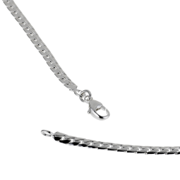 Collier en argent maille anglaise