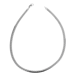 Collier en argent rhodié maille anglaise