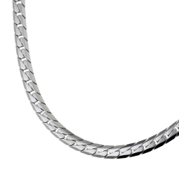 Collier en argent rhodié maille anglaise