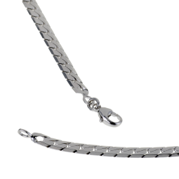 Collier en argent rhodié maille anglaise
