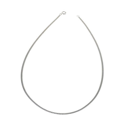 Collier en argent rhodié maille anglaise Collier en argent rhodié maille anglaise