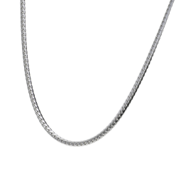 Collier en argent rhodié maille anglaise