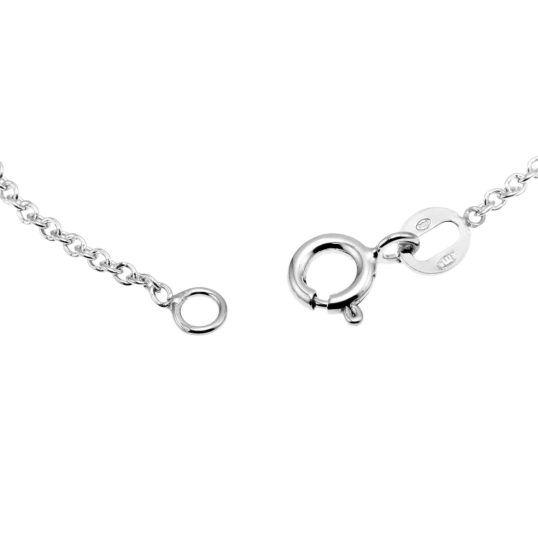 Collier en argent rhodié, dauphin et oxydes de zirconium