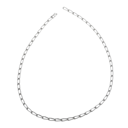 Collier en argent rhodié maile cheval