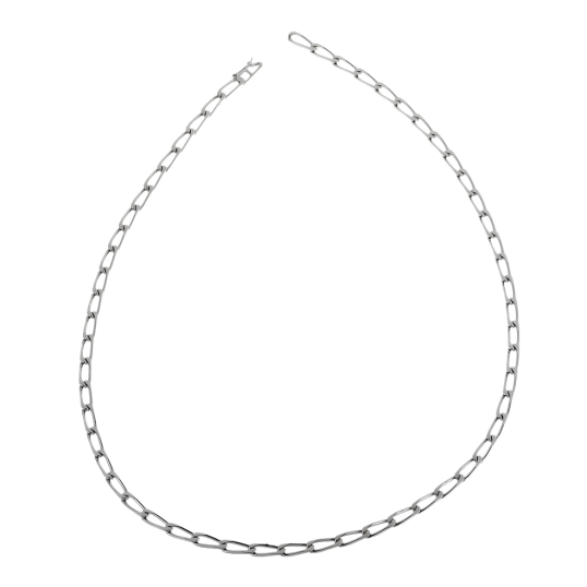 Collier en argent rhodié maile cheval Collier en argent rhodié maile cheval