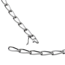 Collier en argent rhodié maile cheval