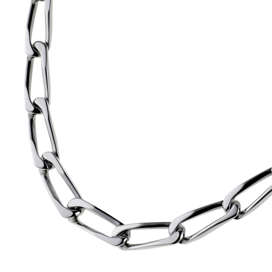 Collier en argent rhodié maille cheval