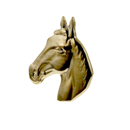 Pendentif  tête de cheval en plaqué or,