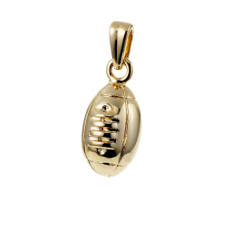 Pendentif  ballon de rugby en plaqué or