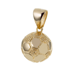 Pendentif  ballon de foot en plaqué or
