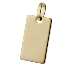 Pendentif  plaque (petit modèle) en plaqué or