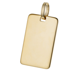 Pendentif  plaque (moyen modèle) en plaqué or