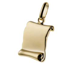 Pendentif parchemin (petit modèle) en plaqué or