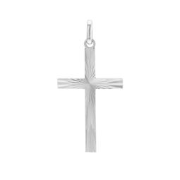 Croix en argent rhodié