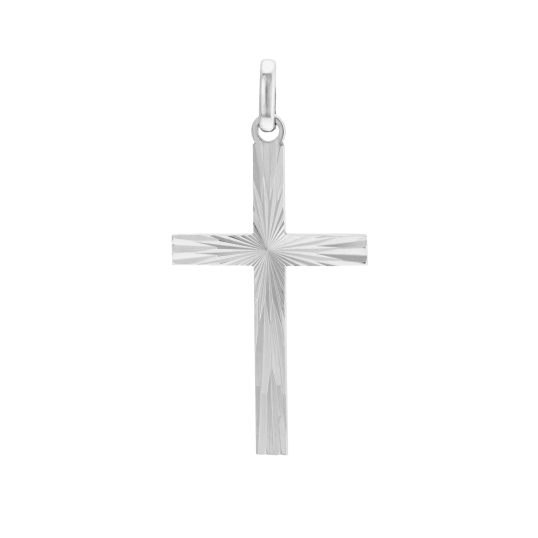 Croix en argent rhodié