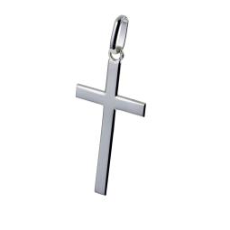 Croix en argent rhodié