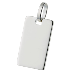 Pendentif plaque (petit modèle) en argent