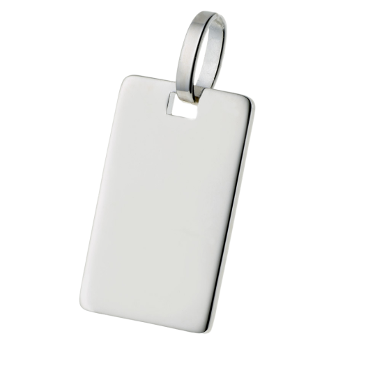 Pendentif plaque (petit modèle) en argent Pendentif plaque (petit modèle) en argent