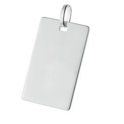 Pendentif plaque (grand modèle) en argent