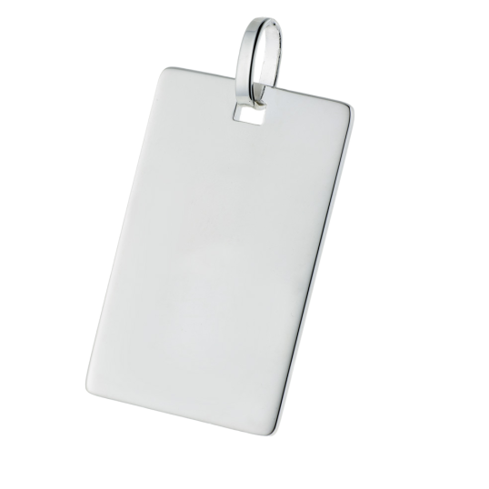 Pendentif plaque (grand modèle) en argent Pendentif plaque (grand modèle) en argent