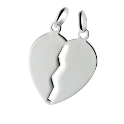 Pendentif coeur sécable en argent