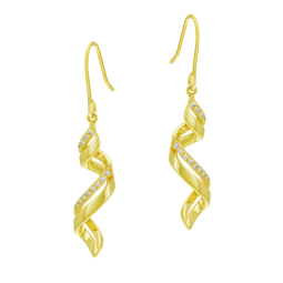 Boucles d'oreilles en plaqué or et oxydes de zirconium