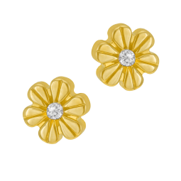 Boucles d'oreilles en plaqué or et oxyde de zirconium