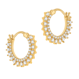 Créoles en plaqué or et oxydes de zirconium