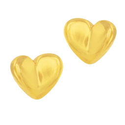 Boucles d'oreilles en plaqué or, coeur