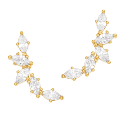 Boucles d'oreilles en plaqué or et oxydes de zirconium