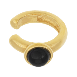 Earcuff en plaqué or et pierre synthétique