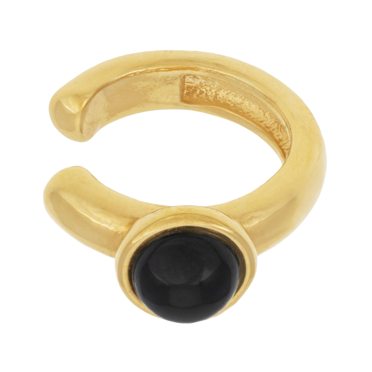 Earcuff en plaqué or et pierre synthétique