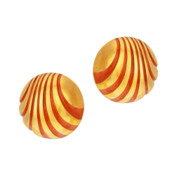 Boucles d'oreilles en plaqué or et laque