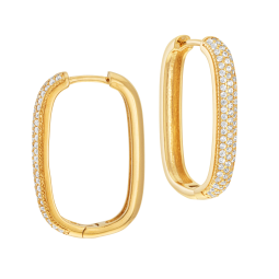 Créoles en plaqué or et oxydes de zirconium