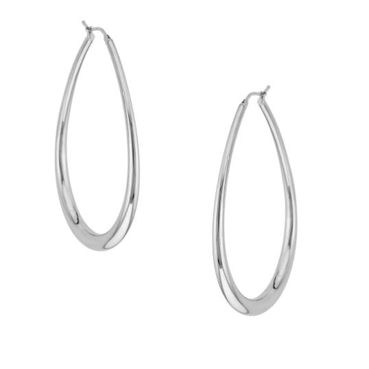 Créoles en argent rhodié