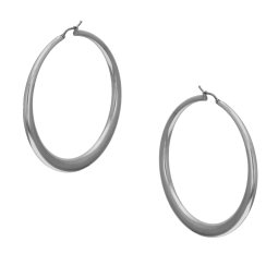 Créoles en argent rhodié