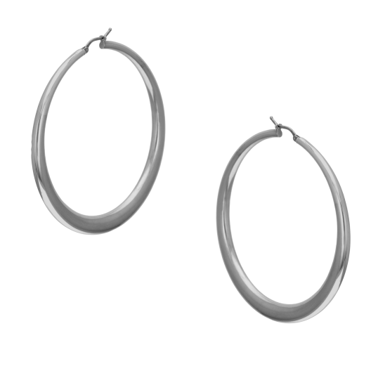 Créoles en argent rhodié