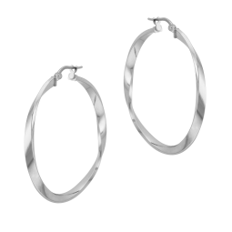 Créoles en argent rhodié