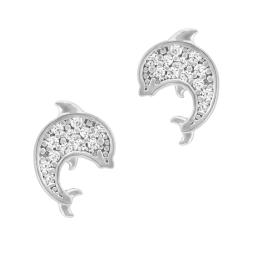 Boucles d'oreilles en argent rhodié et oxydes de zirconium