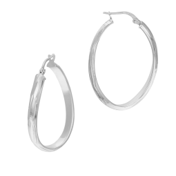 Créoles en argent rhodié