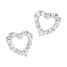 Boucles d'oreilles en argent rhodié et oxydes de zirconium