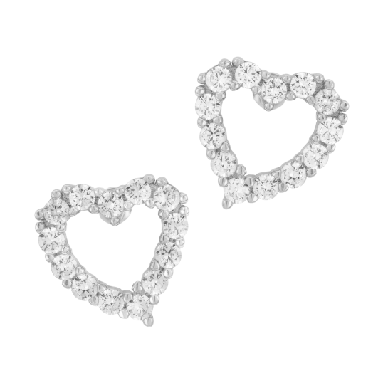 Boucles d'oreilles en argent rhodié et oxydes de zirconium