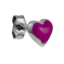 Boucles d'oreilles en argent rhodié, laque