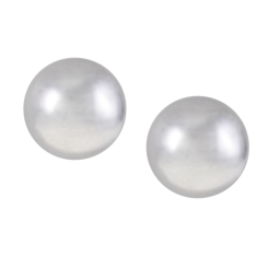Boucles argent rhodié boule 10mm