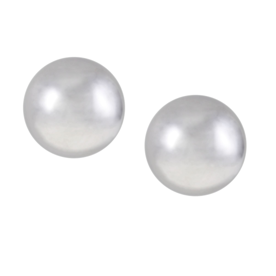 Boucles argent rhodié boule 10mm