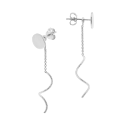 Boucles d'oreilles en argent rhodié