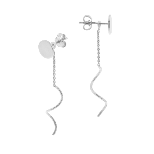 Boucles d'oreilles en argent rhodié