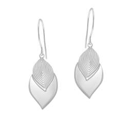 Boucles d'oreilles en argent rhodié