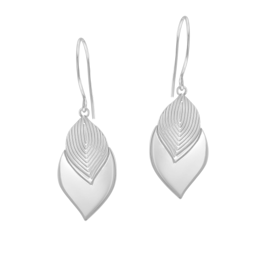 Boucles d'oreilles en argent rhodié